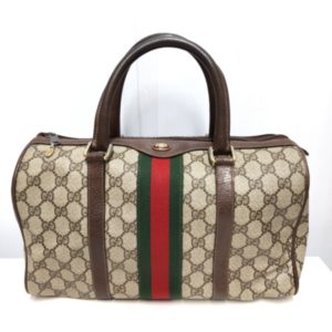 オールドグッチ　グッチ　シェリーライン　ミニボストンバッグ　