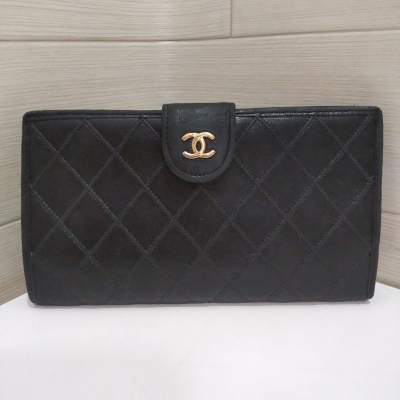 シャネル　ビコローレ　長財布　がま口